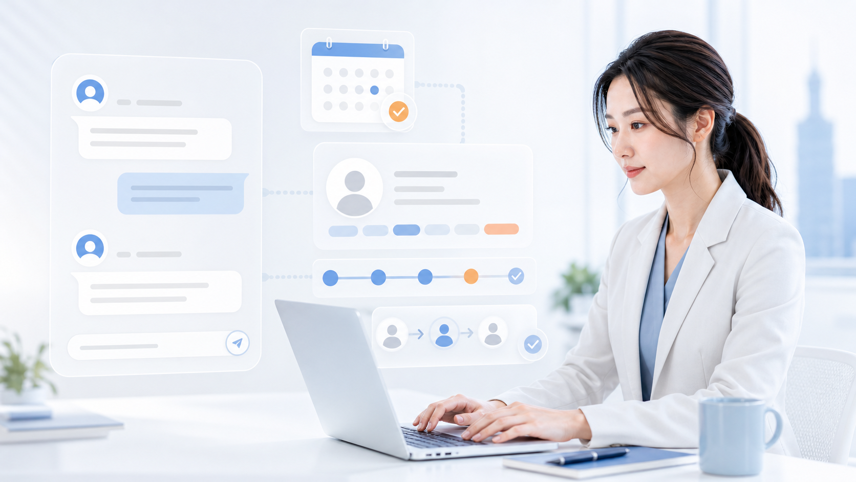 AI 客服把客戶對話整理成 CRM 客戶歷程與追蹤節點